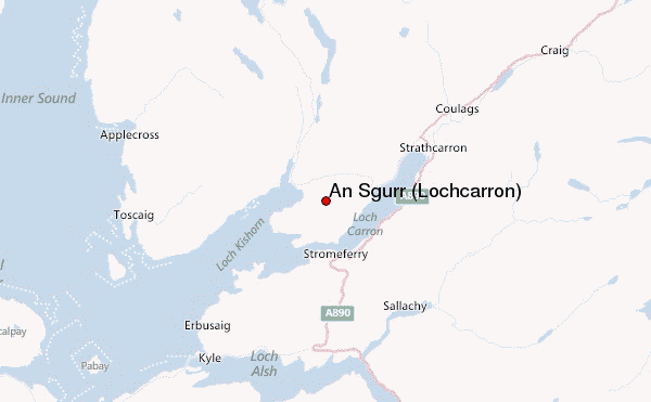 An Sgurr (Lochcarron) Location Map