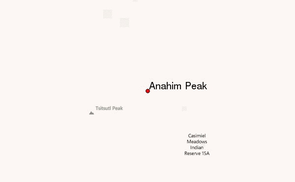 Anahim Peak Location Map