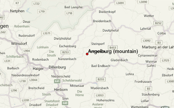Angelburg (mountain) Location Map