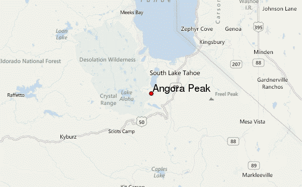 Angora Peak Location Map