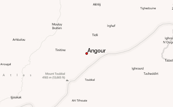Angour Location Map