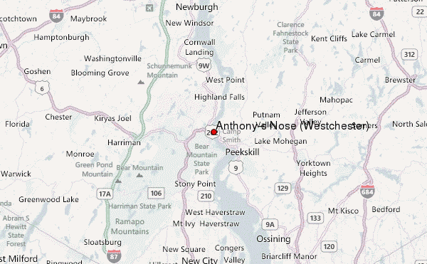 Anthony's Nose (Westchester) Location Map