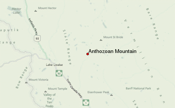 Anthozoan Mountain Location Map