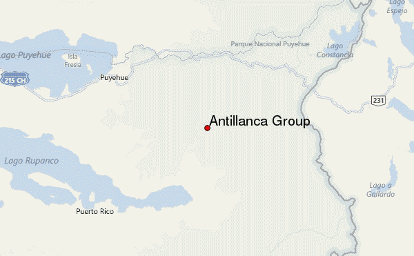 Antillanca Group Location Map