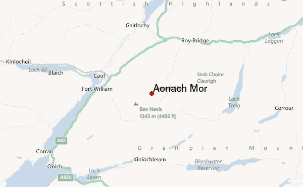 Aonach Mòr Location Map