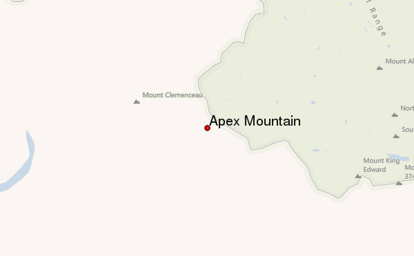 Apex Mountain Location Map