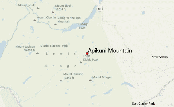 Apikuni Mountain Location Map