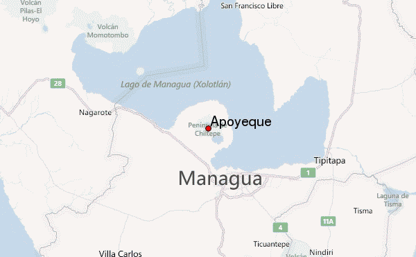 Apoyeque Location Map