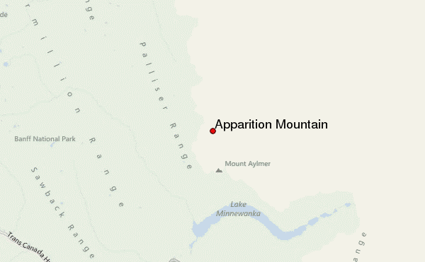 Apparition Mountain Location Map