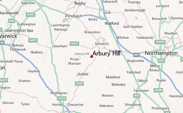 Arbury Hill Location Map