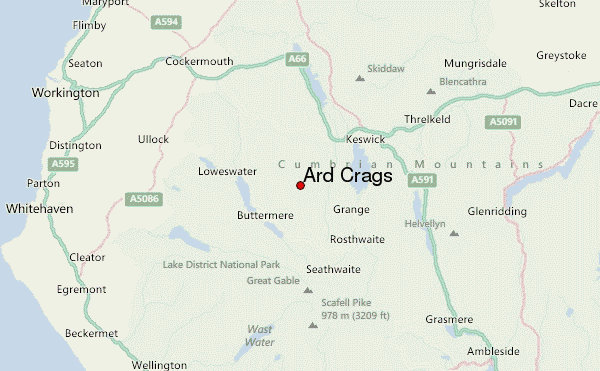 Ard Crags Location Map