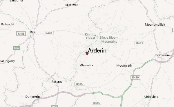 Arderin Location Map