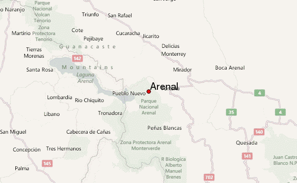 Arenal Location Map