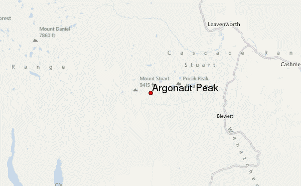 Argonaut Peak Location Map