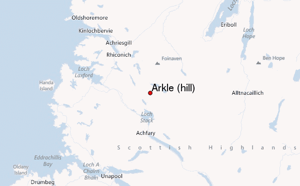 Arkle (hill) Location Map
