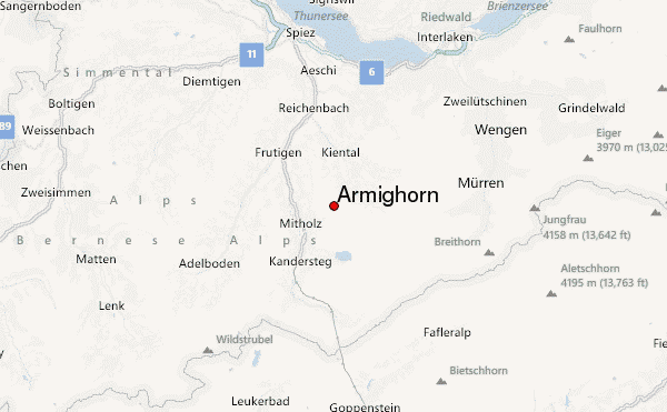 Ärmighorn Location Map