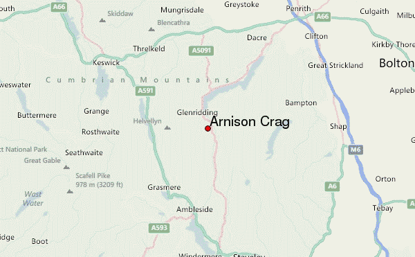 Arnison Crag Location Map
