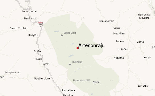 Artesonraju Location Map
