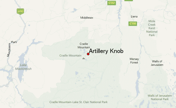 Artillery Knob Location Map