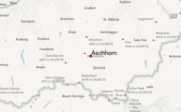Äschhorn Location Map