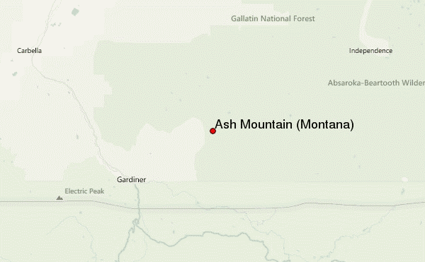 Ash Mountain (Montana) Location Map