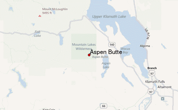 Aspen Butte Location Map