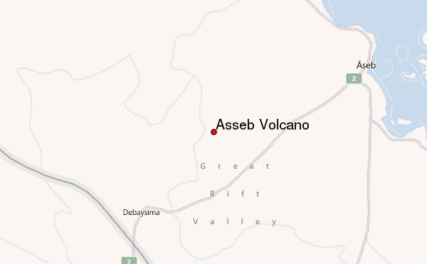 Asseb Volcano Location Map
