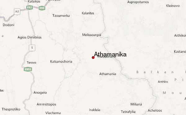 Athamanika Location Map