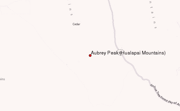 Aubrey Peak (Hualapai Mountains) Location Map