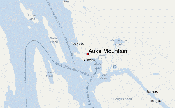Auke Mountain Location Map