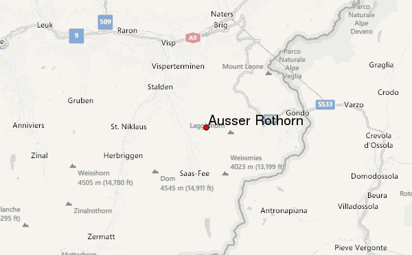 Äusser Rothorn Location Map