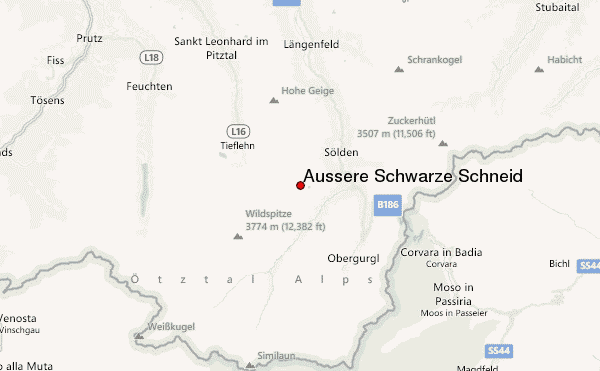 Äussere Schwarze Schneid Location Map