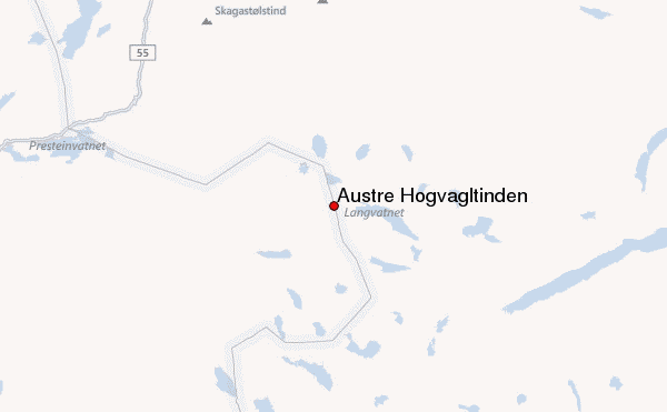 Austre Høgvagltinden Location Map