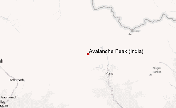 Avalanche Peak (India) Location Map