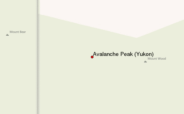 Avalanche Peak (Yukon) Location Map