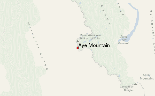 Aye Mountain Location Map