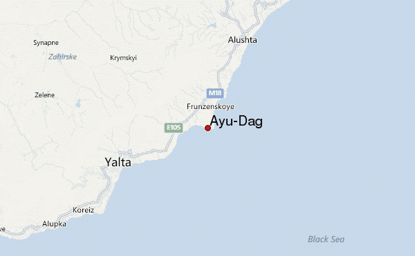 Ayu-Dag Location Map
