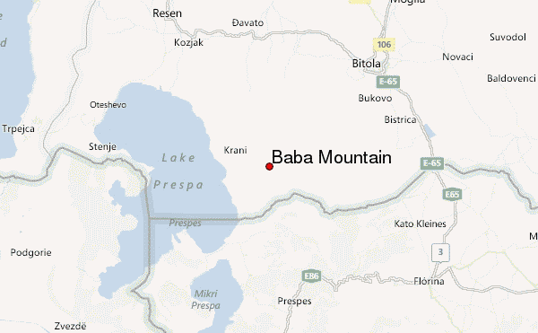 Baba Mountain Location Map
