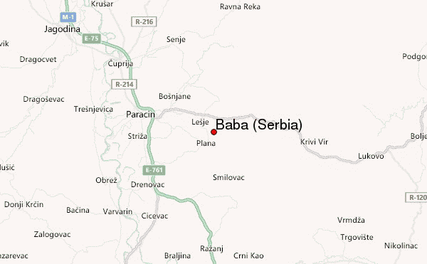 Baba (Serbia) Location Map