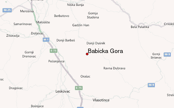 Babička Gora Location Map