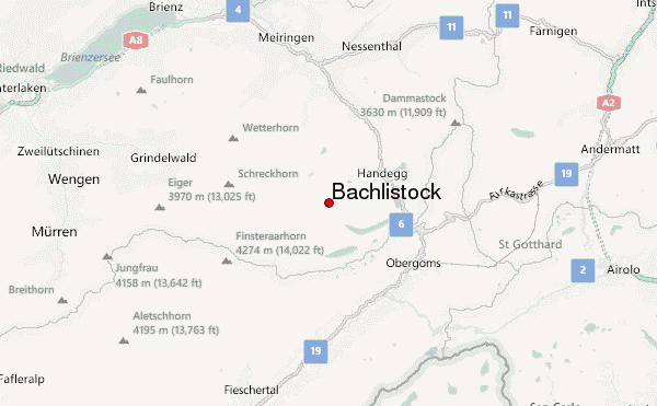Bächlistock Location Map
