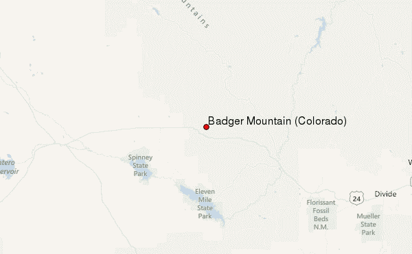 Badger Mountain (Colorado) Location Map