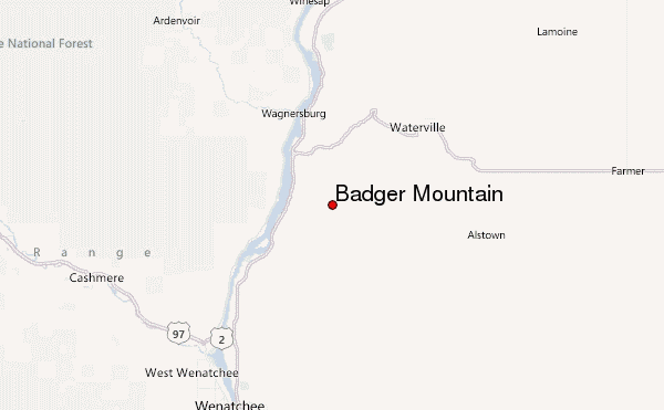 Badger Mountain Location Map