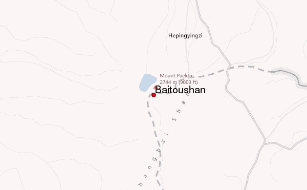 Baitoushan Location Map