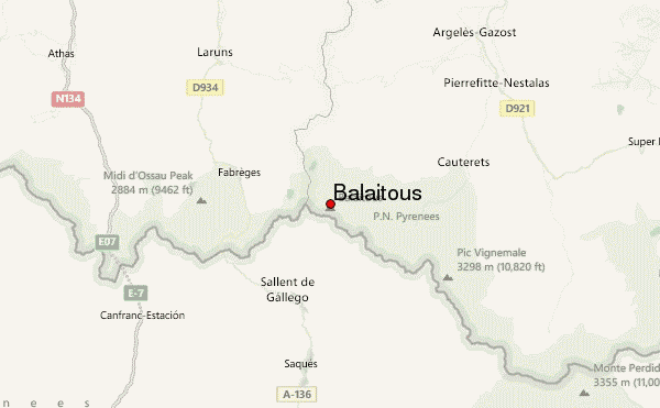 Balaitous Location Map