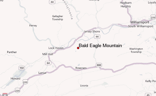 Bald Eagle Mountain Location Map