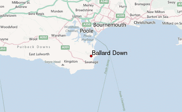 Ballard Down Location Map