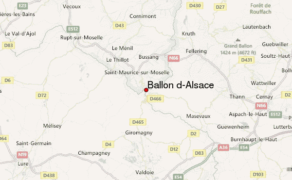 Ballon d'Alsace Location Map