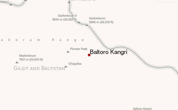 Baltoro Kangri Location Map