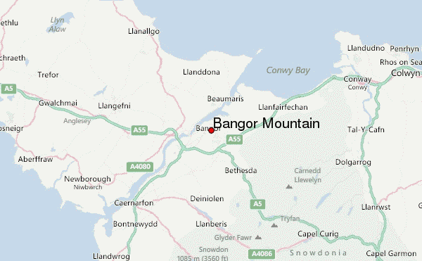 Bangor Mountain Location Map